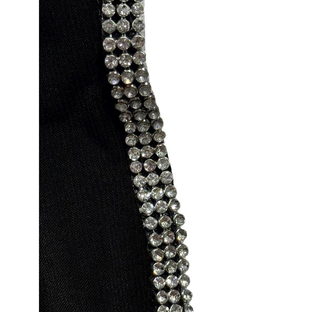 MSK Black short sleeves dress XL With Rhinestone Trimmed - Picture 7 of 10